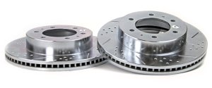 Lexus GX470 Brake Rotors (2) - Front - Baer Brakes - Claw Performance, Slot & Drilled - Zinc-Plated - `03-`09